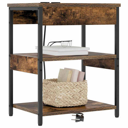 vidaXL Nachttisch 2 pcs Geräucherte Eiche 41 x 31 x 51 cm