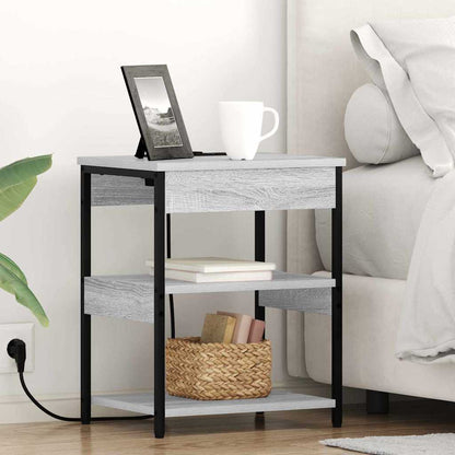 Nachttisch Graues Sonoma 41 x 31 x 51 cm Holzwerkstoff
