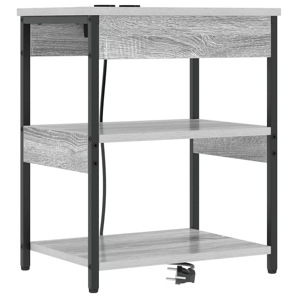 vidaXL Nachttisch 2 pcs Graues Sonoma 41 x 31 x 51 cm Holzwerkstoff
