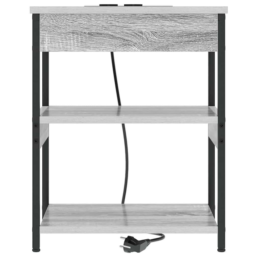 vidaXL Nachttisch 2 pcs Graues Sonoma 41 x 31 x 51 cm Holzwerkstoff
