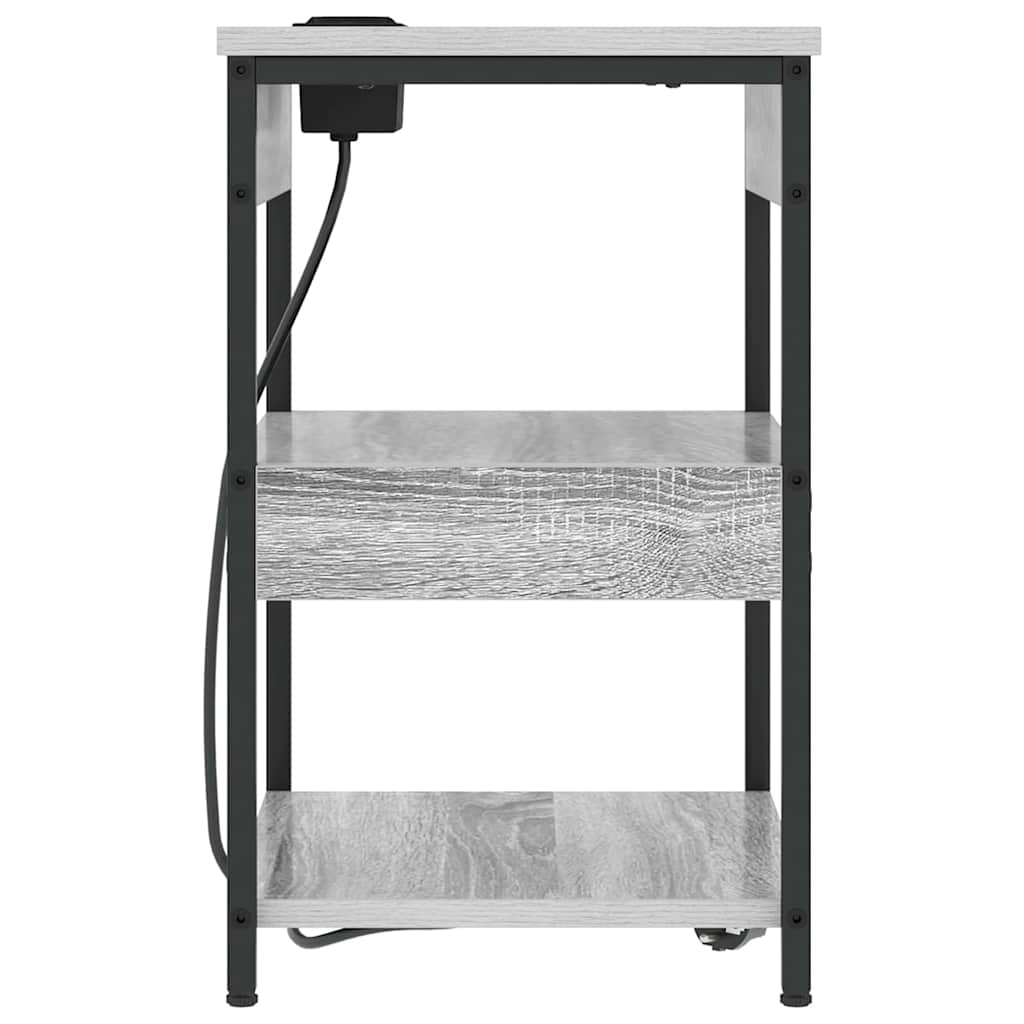 vidaXL Nachttisch 2 pcs Graues Sonoma 41 x 31 x 51 cm Holzwerkstoff