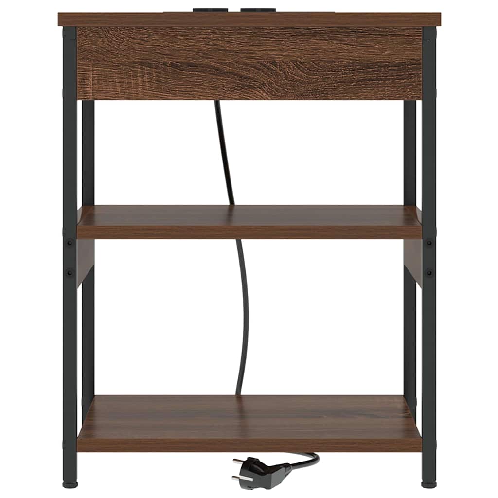 vidaXL Nachttisch Braun Eichen-Optik 41 x 31 x 51 cm Holzwerkstoff