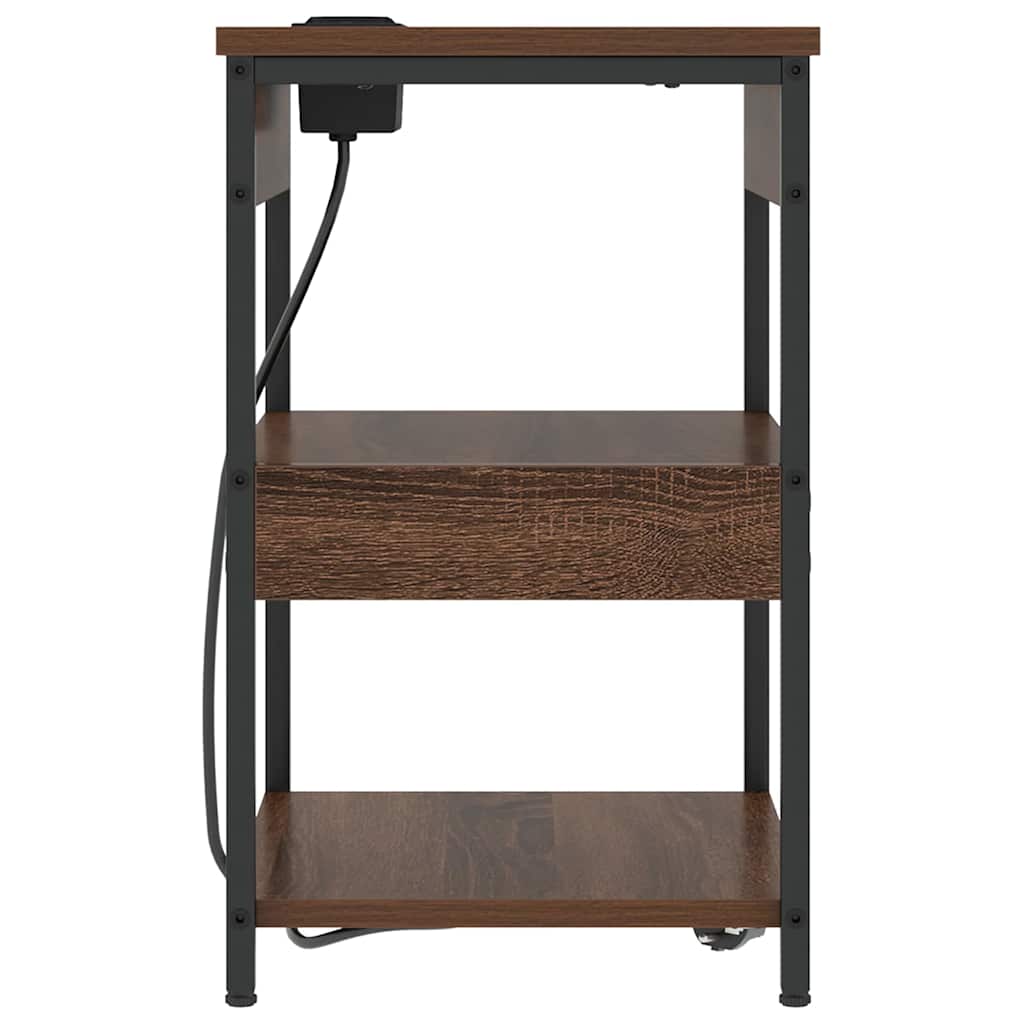 vidaXL Nachttisch Braun Eichen-Optik 41 x 31 x 51 cm Holzwerkstoff