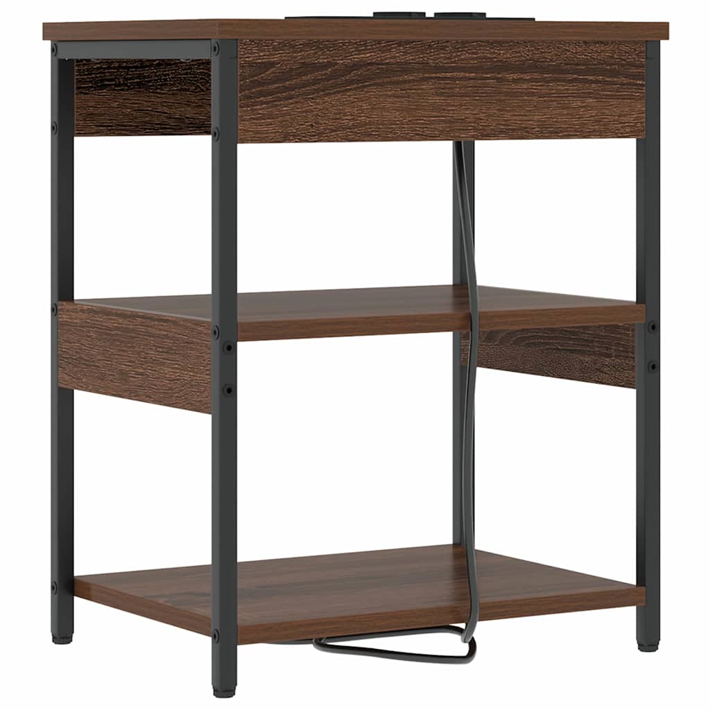 Nachttisch 2 pcs Braun Eichen-Optik 41 x 31 x 51 cm