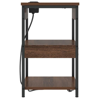 Nachttisch 2 pcs Braun Eichen-Optik 41 x 31 x 51 cm