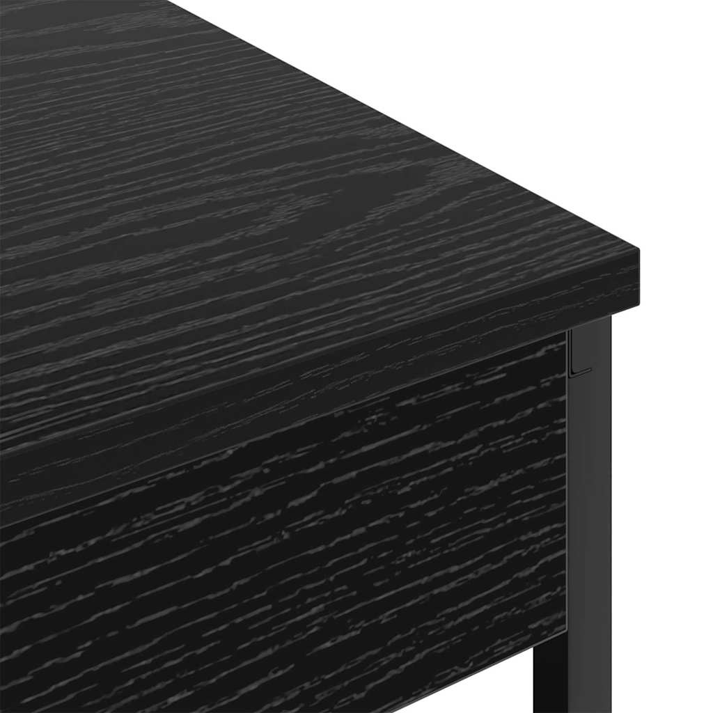vidaXL Nachttisch Schwarz Eichen-Optik 41 x 31 x 76 cm Holzwerkstoff