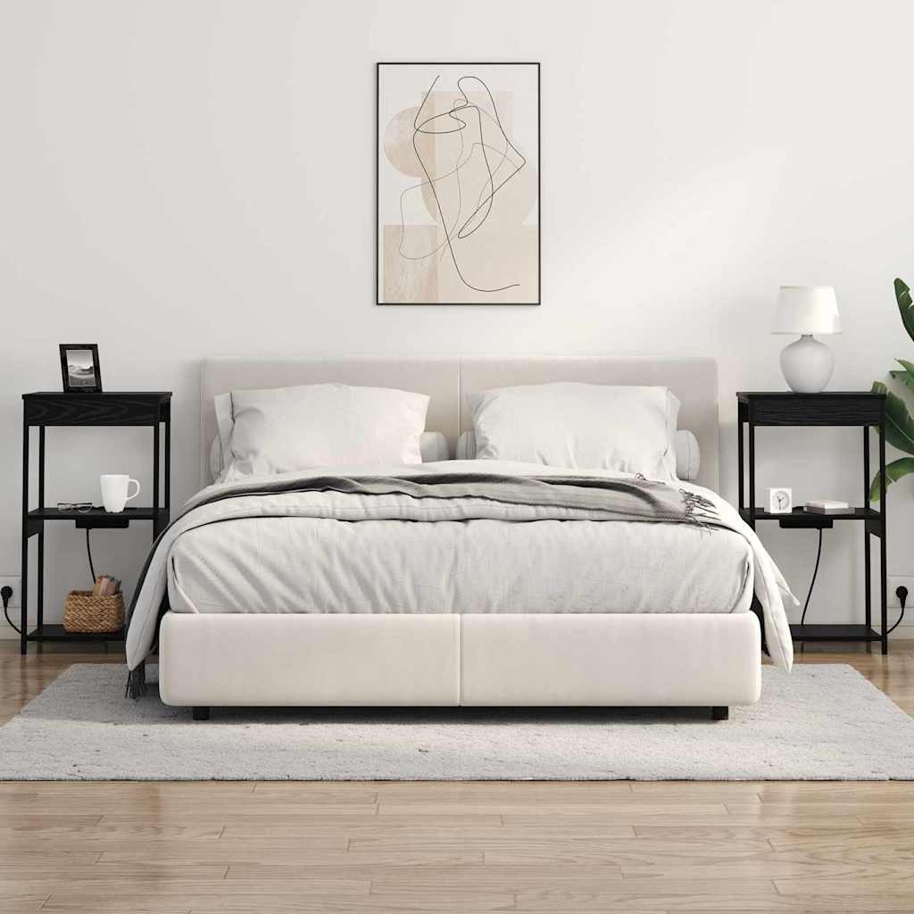 vidaXL Nachttisch Schwarz Eichen-Optik 41 x 31 x 76 cm Holzwerkstoff