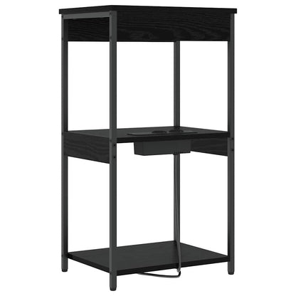 vidaXL Nachttisch Schwarz Eichen-Optik 41 x 31 x 76 cm Holzwerkstoff
