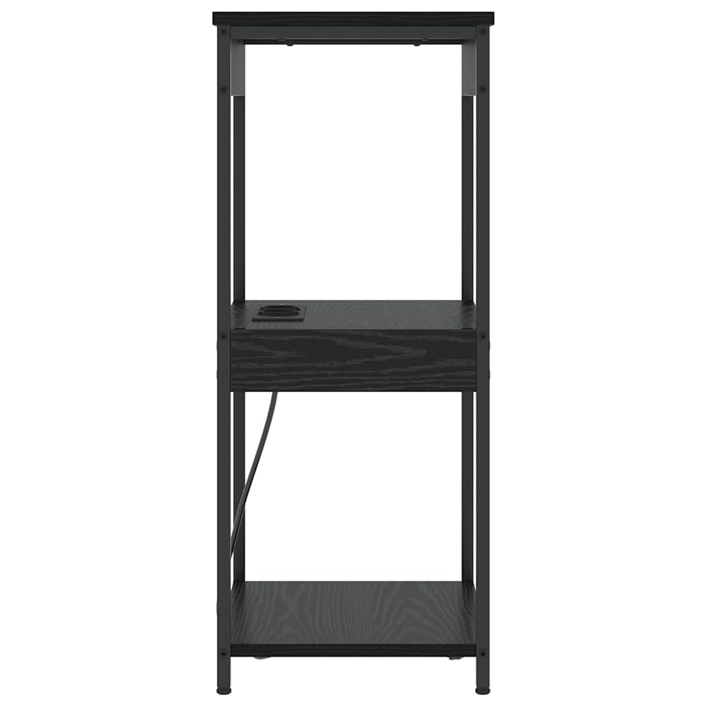 vidaXL Nachttisch Schwarz Eichen-Optik 41 x 31 x 76 cm Holzwerkstoff