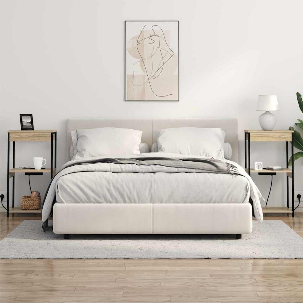 vidaXL Nachttisch mit Regal Sonoma-Eiche 41 x 31 x 76 cm Holzwerkstoff