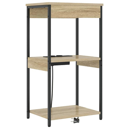 vidaXL Nachttisch mit Regal Sonoma-Eiche 41 x 31 x 76 cm Holzwerkstoff