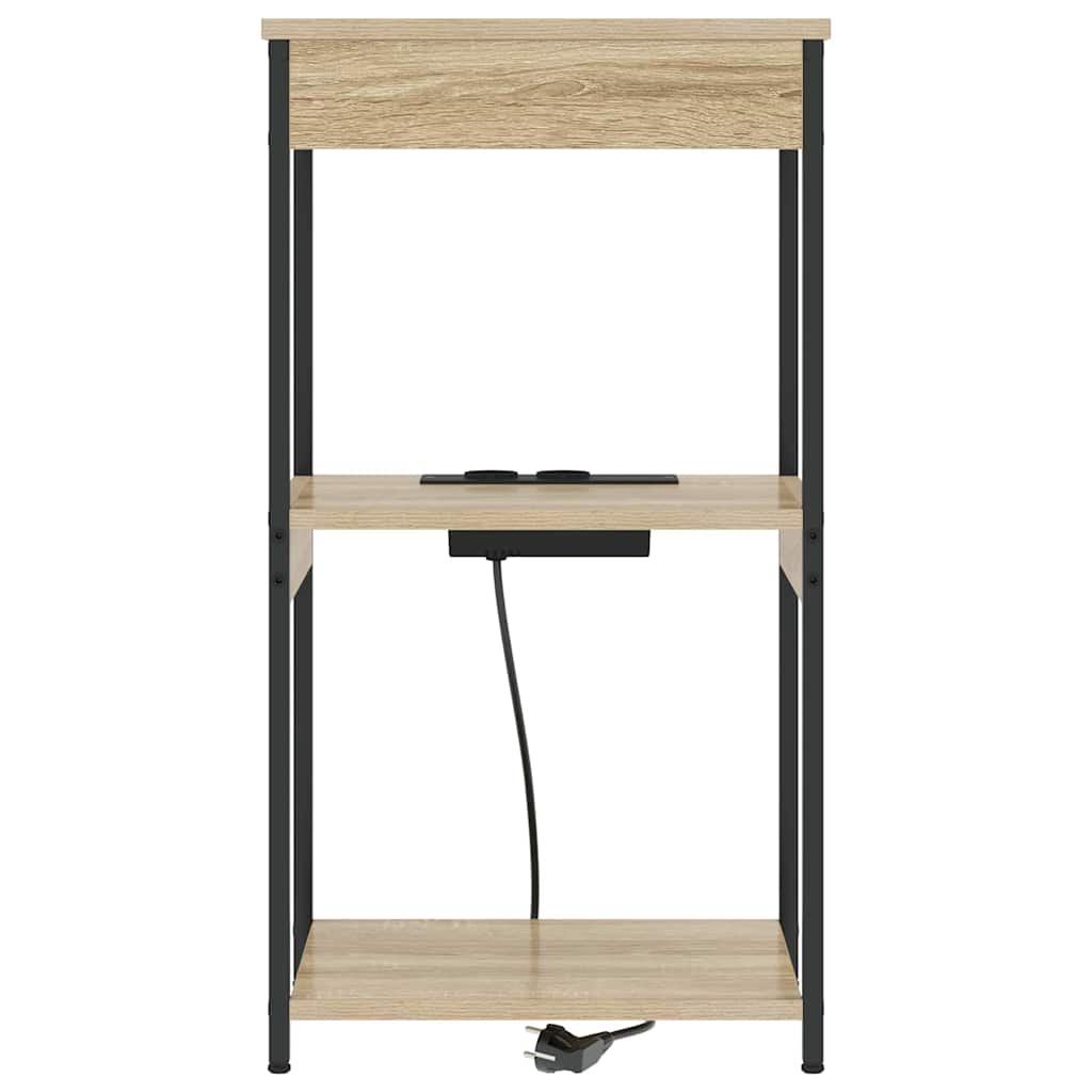 vidaXL Nachttisch mit Regal Sonoma-Eiche 41 x 31 x 76 cm Holzwerkstoff