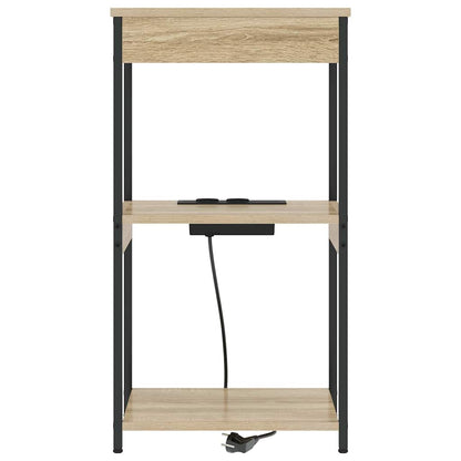 vidaXL Nachttisch mit Regal Sonoma-Eiche 41 x 31 x 76 cm Holzwerkstoff