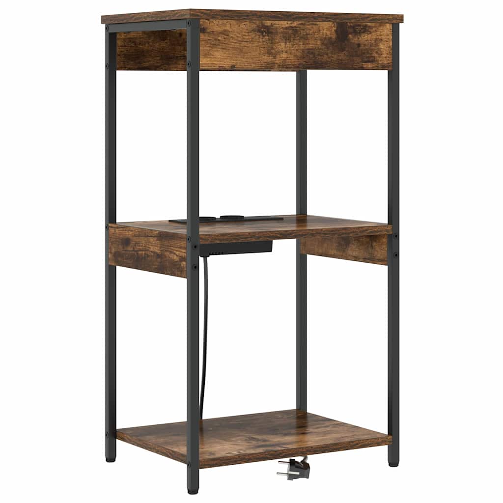 Nachttisch Geräucherte Eiche 41 x 31 x 76 cm Holzwerkstoff