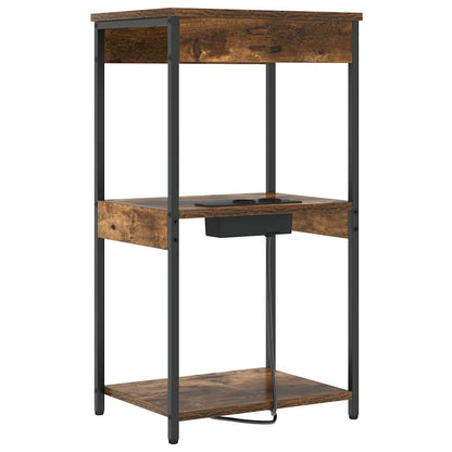 Nachttisch Geräucherte Eiche 41 x 31 x 76 cm Holzwerkstoff