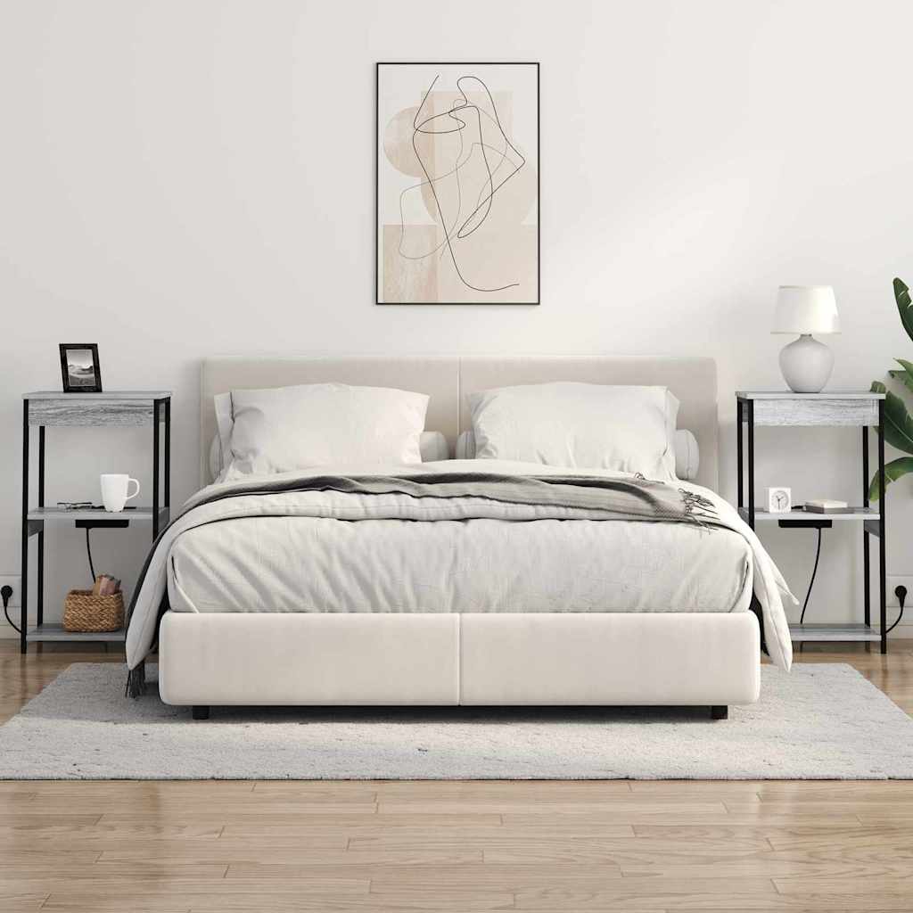 vidaXL Nachttisch Graues Sonoma 41 x 31 x 76 cm Holzwerkstoff