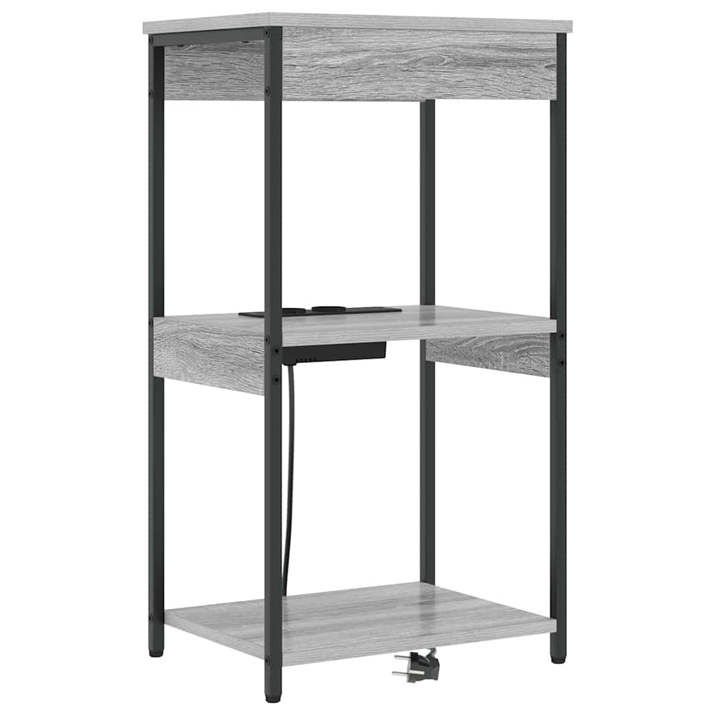 vidaXL Nachttisch Graues Sonoma 41 x 31 x 76 cm Holzwerkstoff