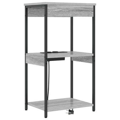 vidaXL Nachttisch Graues Sonoma 41 x 31 x 76 cm Holzwerkstoff