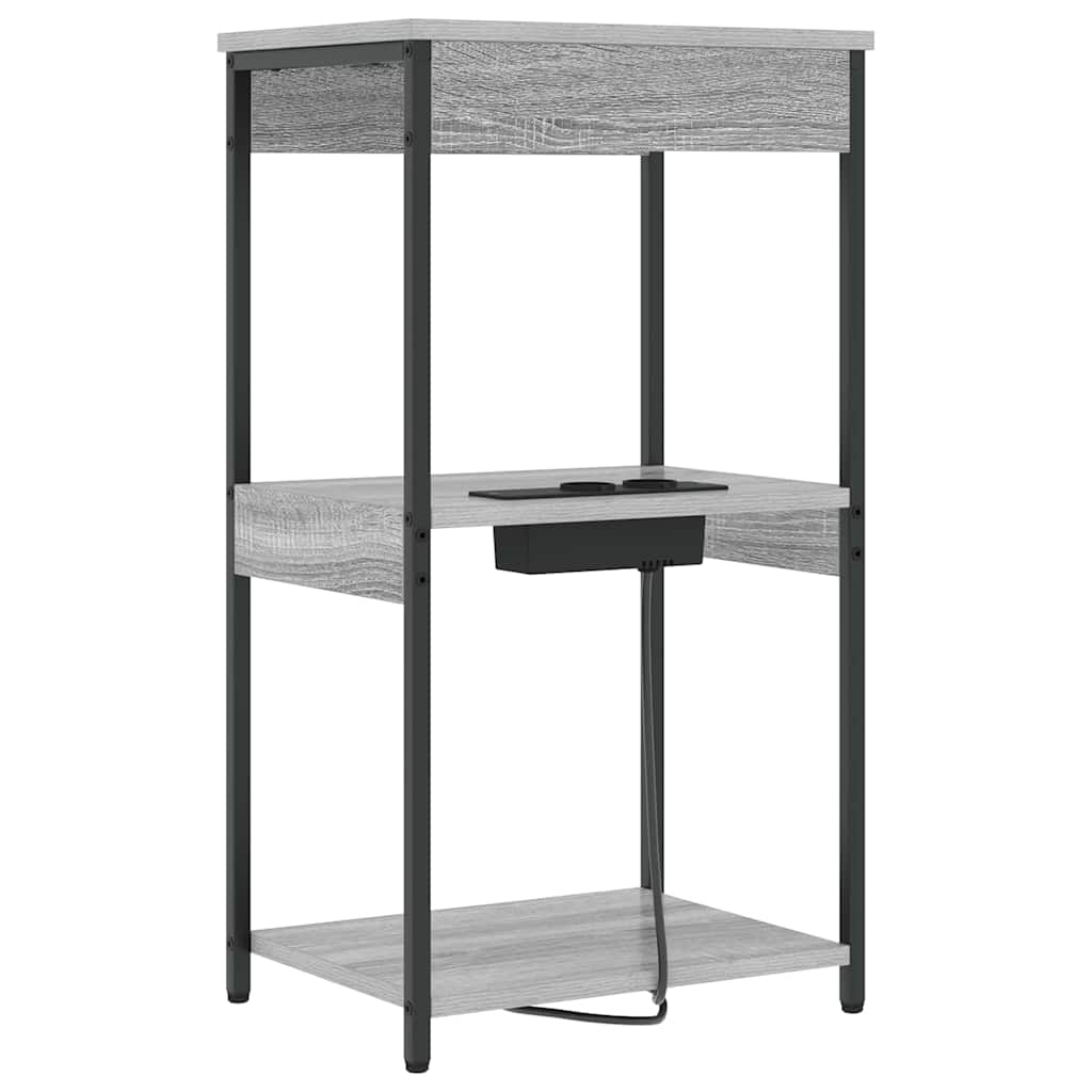 vidaXL Nachttisch Graues Sonoma 41 x 31 x 76 cm Holzwerkstoff