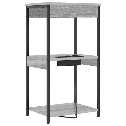 vidaXL Nachttisch Graues Sonoma 41 x 31 x 76 cm Holzwerkstoff