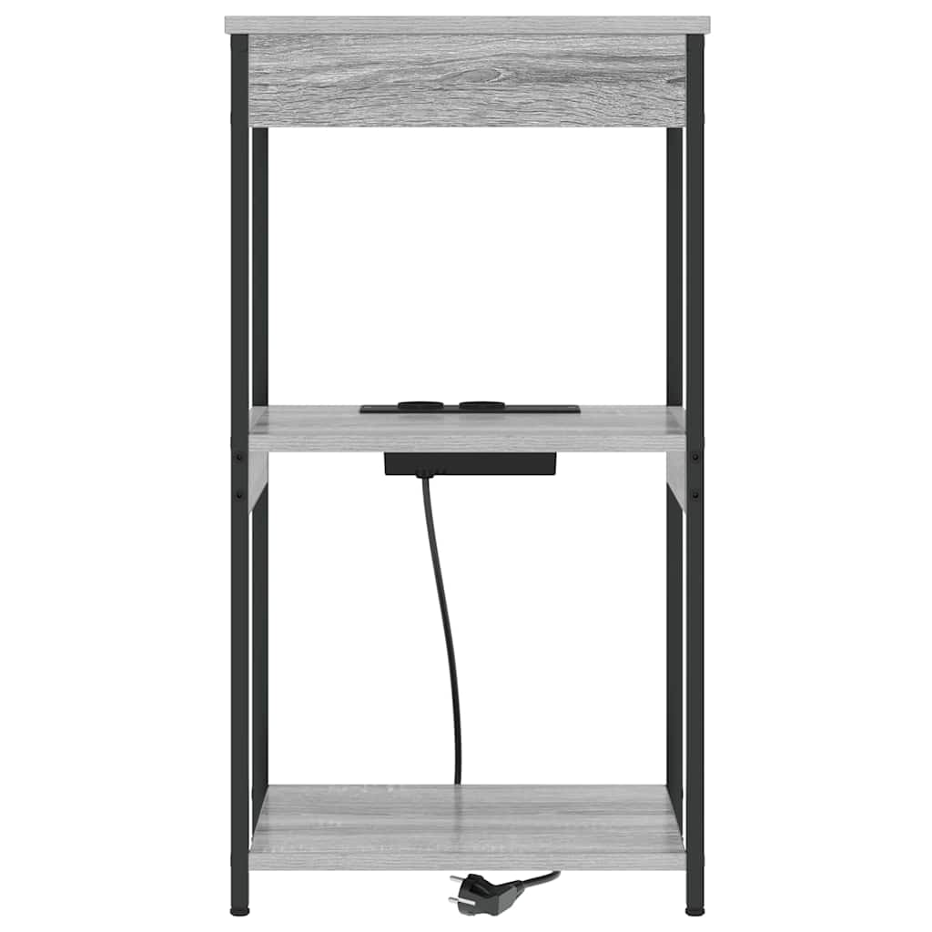 vidaXL Nachttisch Graues Sonoma 41 x 31 x 76 cm Holzwerkstoff