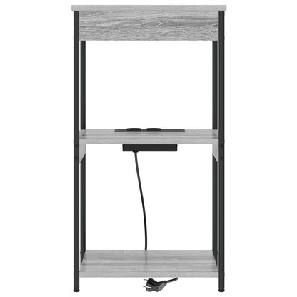 vidaXL Nachttisch Graues Sonoma 41 x 31 x 76 cm Holzwerkstoff