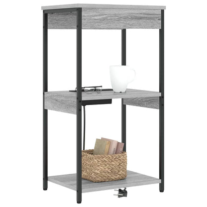 vidaXL Nachttisch Graues Sonoma 41 x 31 x 76 cm Holzwerkstoff