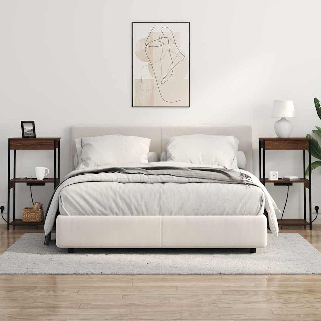 Nachttisch Braun Eichen-Optik 41 x 31 x 76 cm Holzwerkstoff