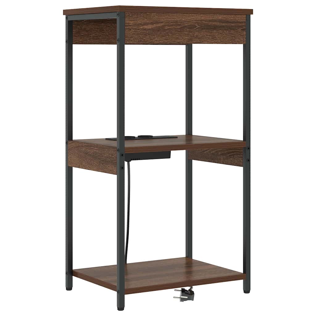 Nachttisch Braun Eichen-Optik 41 x 31 x 76 cm Holzwerkstoff