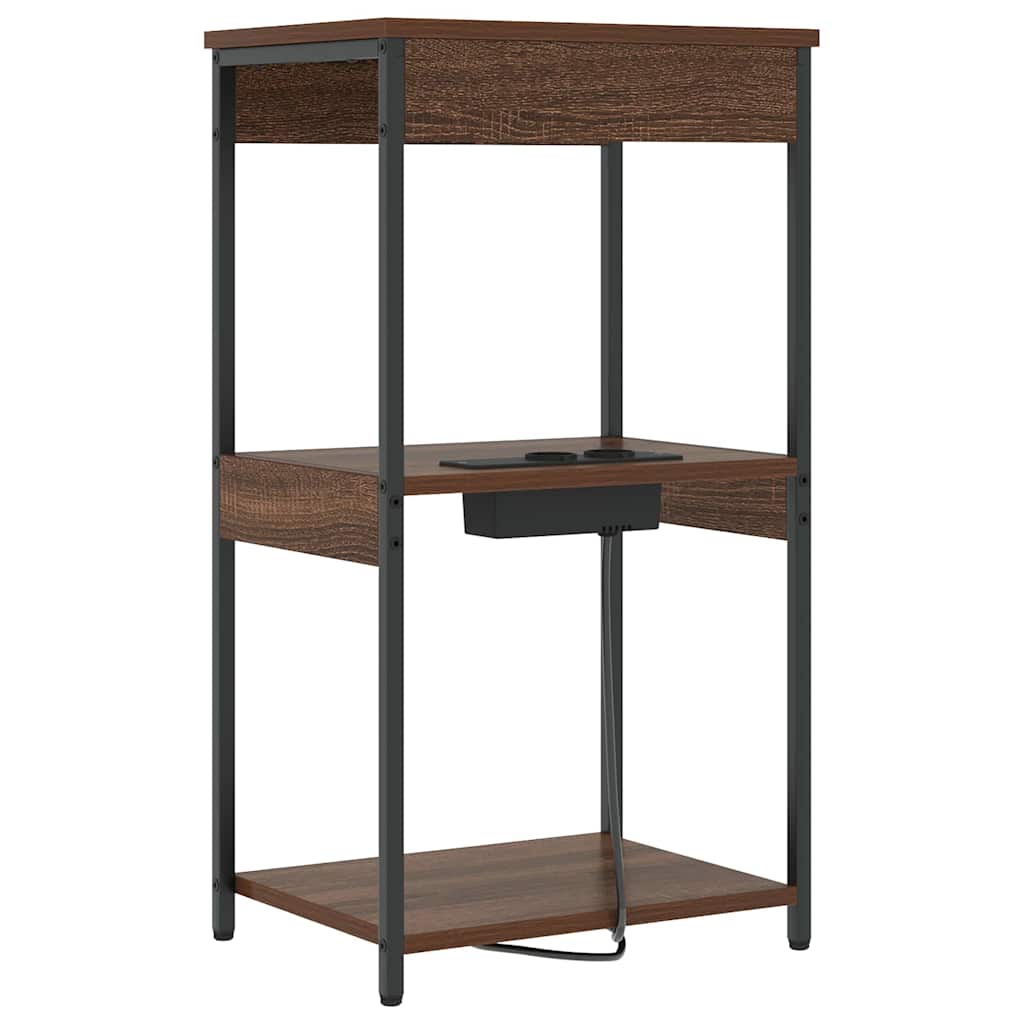 Nachttisch Braun Eichen-Optik 41 x 31 x 76 cm Holzwerkstoff