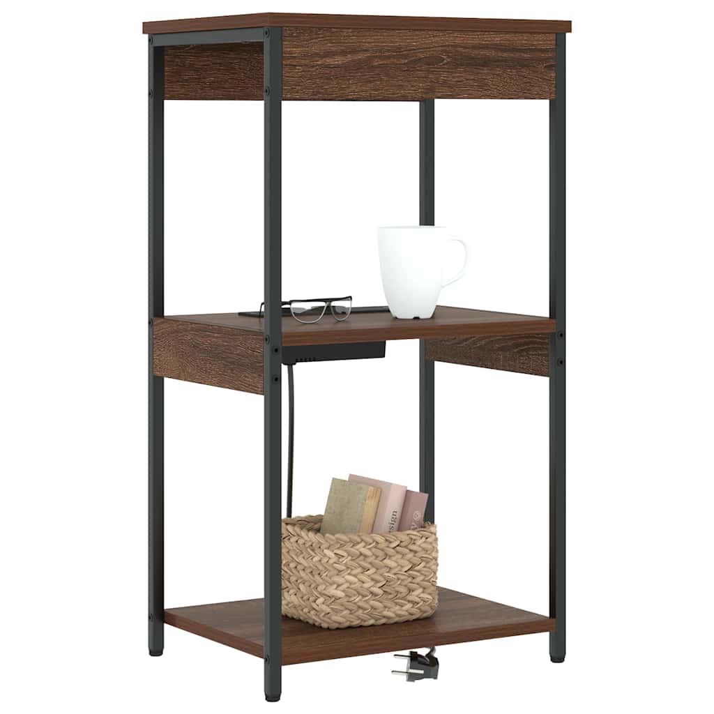 Nachttisch Braun Eichen-Optik 41 x 31 x 76 cm Holzwerkstoff