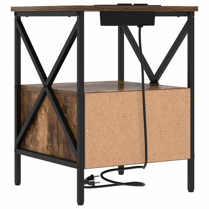 vidaXL Nachttisch Geräucherte Eiche 41,5 x 40,5 x 55 cm Holzwerkstoff