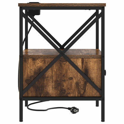vidaXL Nachttisch Geräucherte Eiche 41,5 x 40,5 x 55 cm Holzwerkstoff