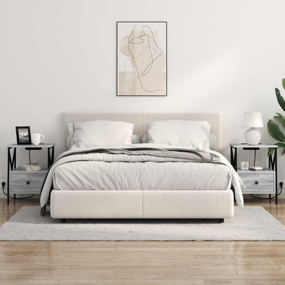 Nachttisch Graues Sonoma 41,5 x 40,5 x 55 cm Holzwerkstoff