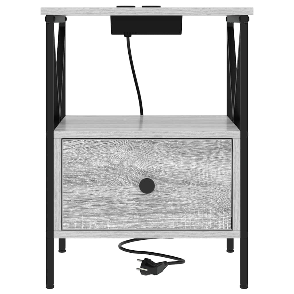 Nachttisch Graues Sonoma 41,5 x 40,5 x 55 cm Holzwerkstoff