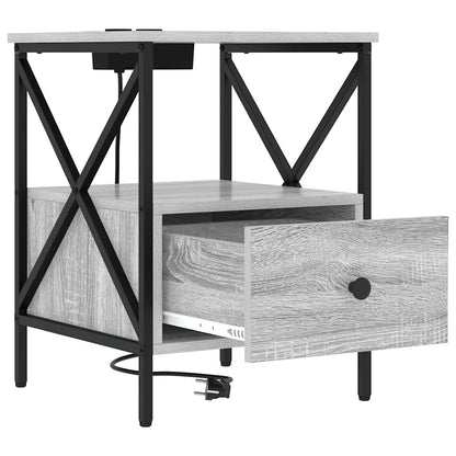 vidaXL Nachttisch 2 pcs Graues Sonoma 41,5 x 40,5 x 55 cm