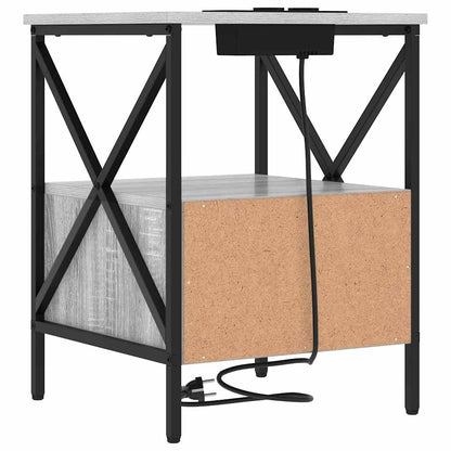 vidaXL Nachttisch 2 pcs Graues Sonoma 41,5 x 40,5 x 55 cm