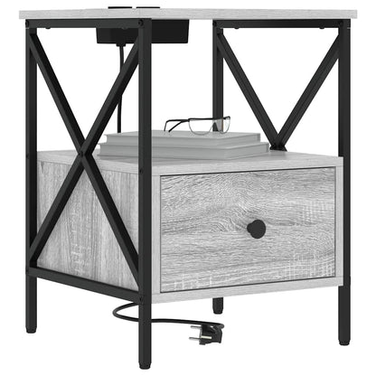 vidaXL Nachttisch 2 pcs Graues Sonoma 41,5 x 40,5 x 55 cm