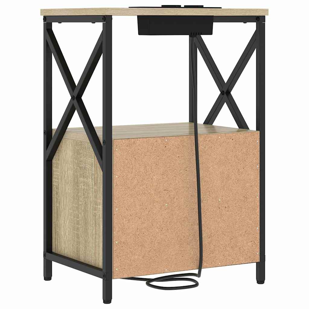 vidaXL Nachttisch 2 pcs Sonoma-Eiche 40 x 31 x 60 cm Holzwerkstoff