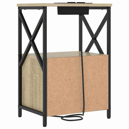 vidaXL Nachttisch 2 pcs Sonoma-Eiche 40 x 31 x 60 cm Holzwerkstoff