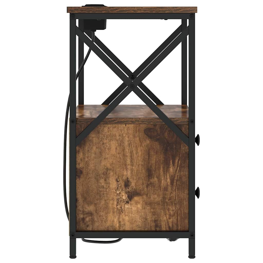 vidaXL Nachttisch Geräucherte Eiche 40 x 31 x 60 cm Holzwerkstoff