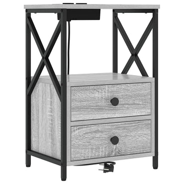 vidaXL Nachttisch Graues Sonoma 40 x 31 x 60 cm Holzwerkstoff