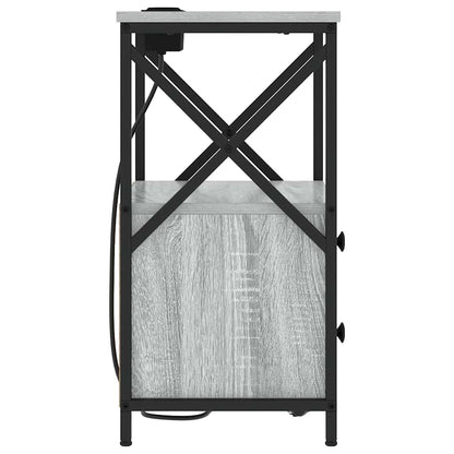 vidaXL Table de chevet Sonoma gris 40 x 31 x 60 cm Bois d'ingénierie