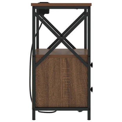 vidaXL Table de chevet aspect chêne marron 40 x 31 x 60 cm Bois d'ingénierie
