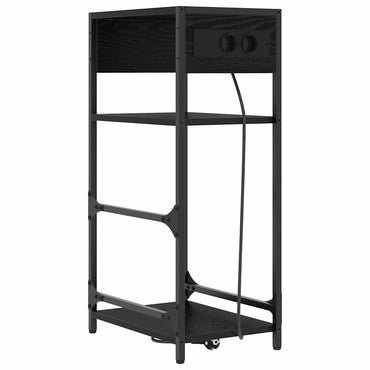 vidaXL Nachttisch Schwarz Eichen-Optik 40 x 27 x 76 cm Holzwerkstoff