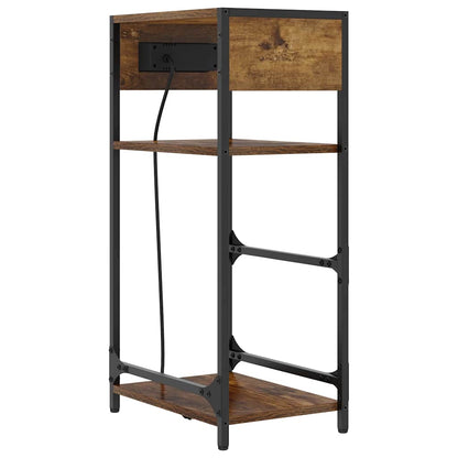 vidaXL Nachttisch Geräucherte Eiche 40 x 27 x 76 cm Holzwerkstoff