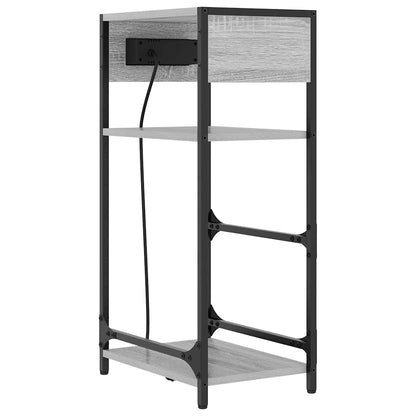vidaXL Nachttisch Graues Sonoma 40 x 27 x 76 cm Holzwerkstoff