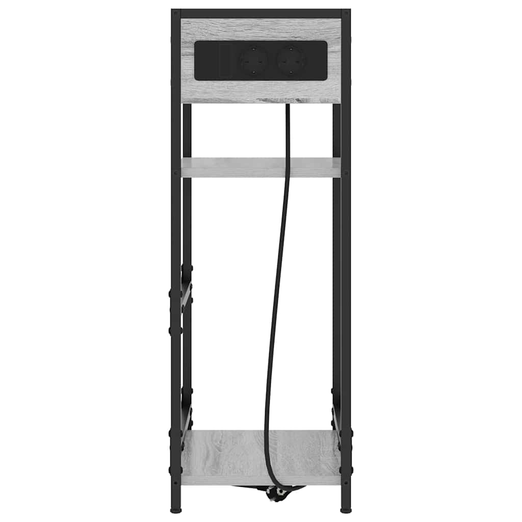 vidaXL Nachttisch Graues Sonoma 40 x 27 x 76 cm Holzwerkstoff