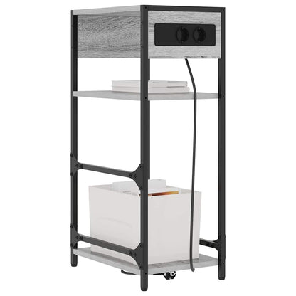 vidaXL Nachttisch Graues Sonoma 40 x 27 x 76 cm Holzwerkstoff