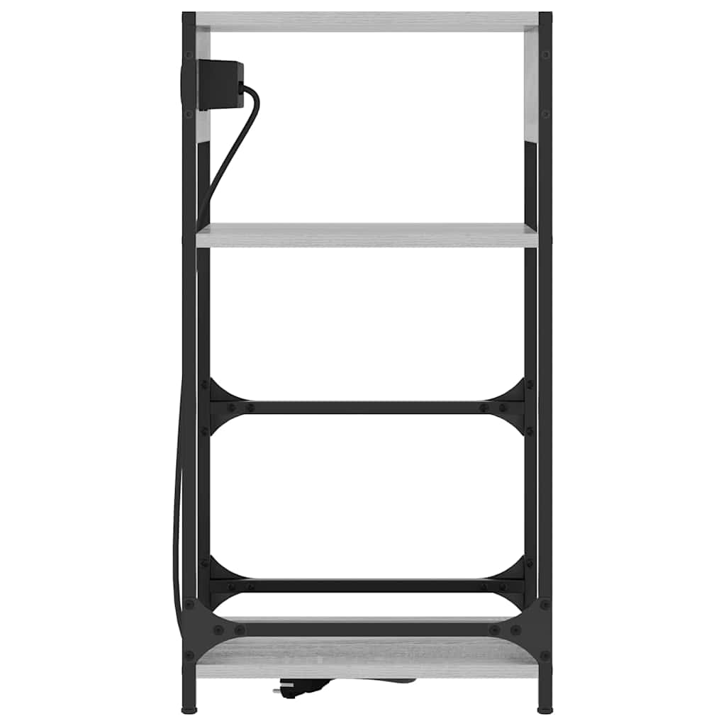 vidaXL Nachttisch Graues Sonoma 40 x 27 x 76 cm Holzwerkstoff
